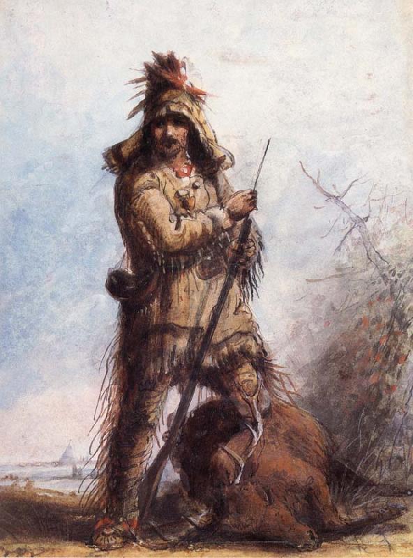 Miller, Alfred Jacob Louis-Rocky Mountain Trapper China oil painting art